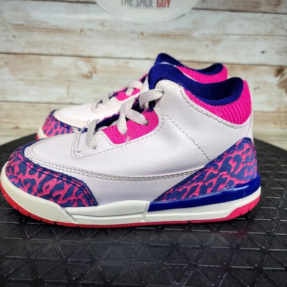 Jordan Kids Sneakers Pink and Blue - Picture 4 of 10
